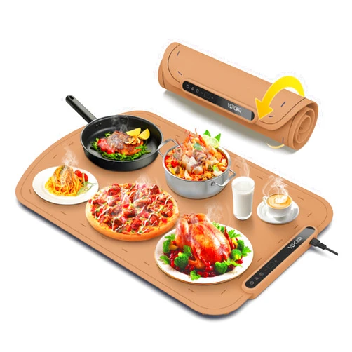 VEPOKA Food Warming Mat for Buffet, VEPOKA Electric Warming Tray to Keep Food Warm at Party, Silicone Heating Mat with 7 Temperature Levels& Auto Shut-Off, Food Warmers for Parties, Gatherings, Everyday Use