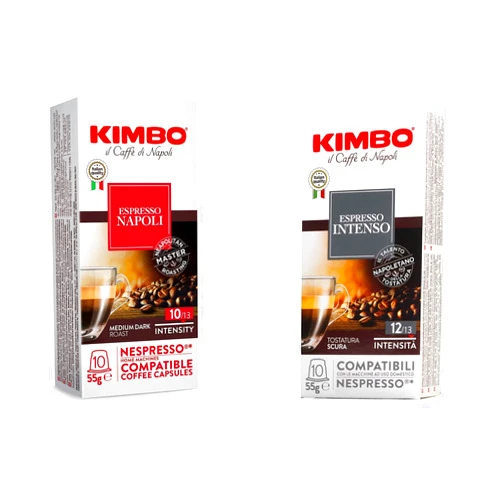 Kimbo Intenso & Napoli 100 each of Nespresso Compatible Capsules (200 Total)
