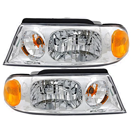 JP Auto Compatible with Lincoln Navigator Headlights Lamps Set 1998 1999 2000 2001 2002 Halogen Driver and Passenger Side