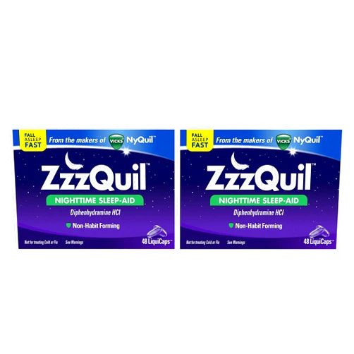 ZzzQuil Nighttime zHOCZD Sleep Aid, 48 LiquiCaps (Pack of 2)