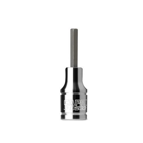 Capri Tools 3-0533 3 mm Hex Bit Socket, 1/4-Inch Drive, Metric
