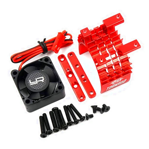 Yeah Racing YA-0653RD Alum 540 & 550 Motor Heat Sink w/Tornado High Speed Fan Red