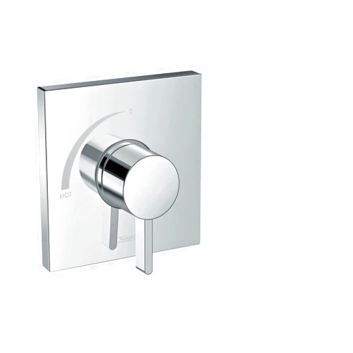 hansgrohe Ecostat Square Modern 1-Handle 6-inch Wide Shower Valve Chrome, 15724001 Pressure Balance Trim