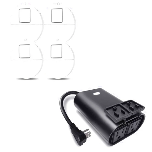 EVA LOGIK 4 Pack Window Alarm Sensors & Z-Wave Dual Smart Outlet