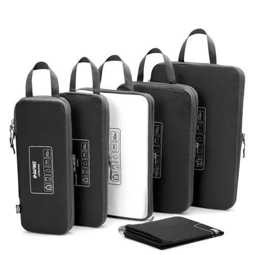 G4Free 6 Set Compression Packing Cubes, 3 sizes Travel Packing Organizers for Suitcases, Expandable Luggage Suitcase Storage Bags Set, Lightweight Packing Cubes Travel Essentials