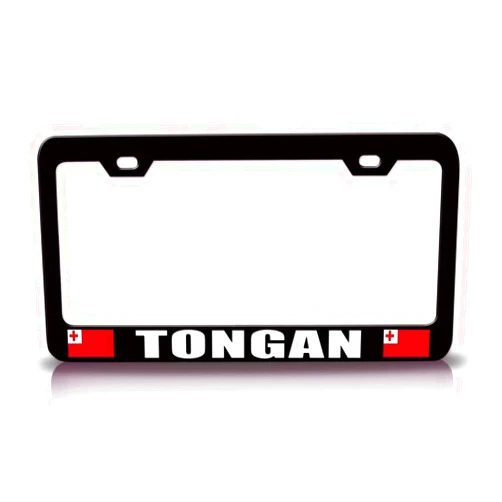 Custom Brother Tongan Flag Metal Car SUV Truck License Plate Frame Bl u76