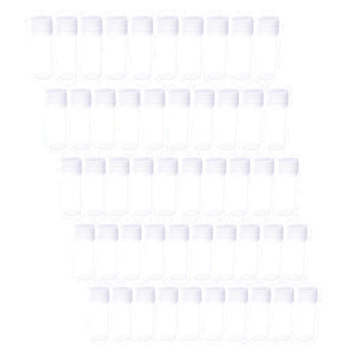 DIY Crafts BCP 50Pcs 5ML Plastic Sample Small Bottle Vial Storage Vial Storage Container Test Tube for Lab