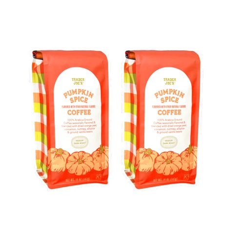 Generic Pumpkin Spice Coffee by Trader Joes, 14 oz pack of 2
