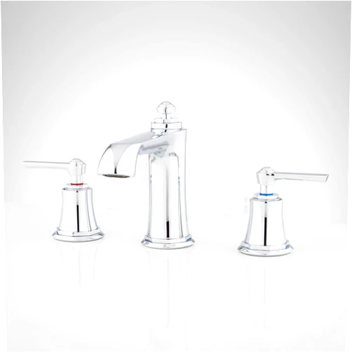 Signature Hardware 433245 Cooper 1.2 GPM Widespread Bathroom Faucet with Pop-Up Drain Assembly