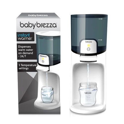 Baby Brezza Instant Baby Bottle Warmer - Fast Water Warmer Instantly Dispenses 24/7 in 3 Temperatures, White