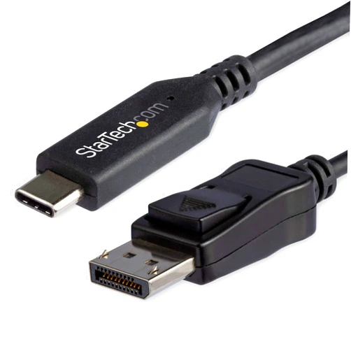 StarTech.com 3.3ft/1m USB C to DisplayPort 1.4 Cable - 8K/5K/4K USB Type-C to DP 1.4 Alt Mode Video Adapter Converter - HBR3/HDR/DSC - 8K 60Hz DP Monitor Cable - USB-C/Thunderbolt 3 (CDP2DP141MB)