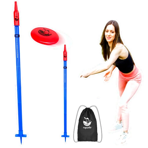 ropoda Outdoor Games - Upgraded Flying Disc Game Set,Pro, Portable Disc Toss Game for Lawn and Beach with Thicker Pole (Polish Horseshoes)