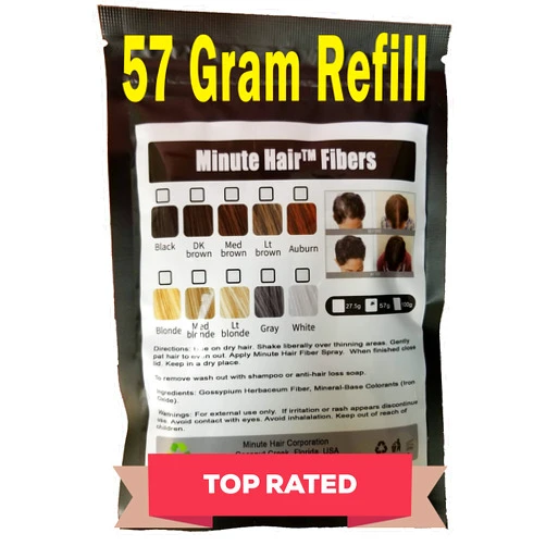 Minute Hair Hair Building Fibers Blonde 57 Grams (2 oz) Minute Hair Refill Hair Loss Concealer That You Can Use for Your Bottles From Competitors Like Toppik, Xfusion (Blonde)