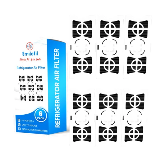 S SMILEFIL Smilefil 6 Pack AF-1 RAF-1 Replacement Refrigerator Air Filter Fits for Frigidaire FRGPAAF1 PureAir Air Filter AF-1, FRGPAAF1, RAF-1