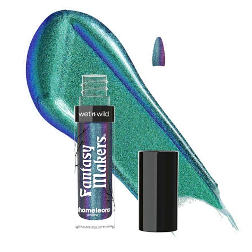 wet n wild Halloween Fantasy Makers Chameleon Chrome Lip Foil, Intense Multi-Chrome Pigment, Mesmerizing Blendable Color Shift Foil Finish, Cruelty-Free - Serpent's Spell