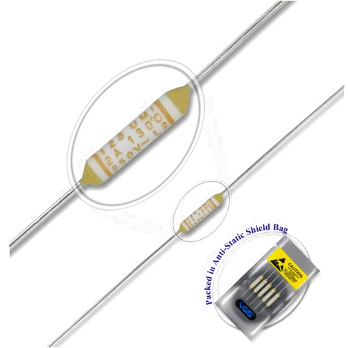 Vigor_Source VG_S 5 pcs. of ELCUT UMI Microtemp Thermal Fuse Axial Type 123 TF Cutoff 130C 2A 250V