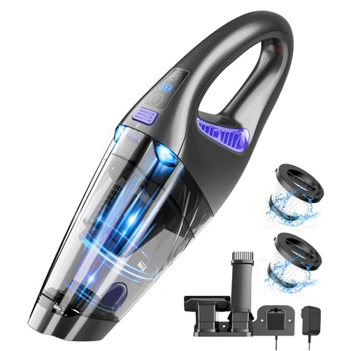 IMINSO Handheld Vacuum Cordless Car Vacuum Cleaner 9000PA, Rechargeable Hand Vacuum Cordless with LED, Lightweight, Portable Hand Held Vacuum, Handheld Car Vacuum for Car/Stairs/Pet Hair (Renewed)