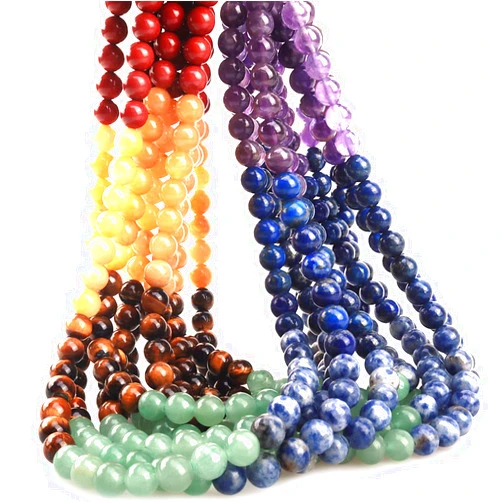 ICAI Beads 6mm Natural Colorful Stone Beads for Jewelry Making DIY Crafts Design 1 Strand 15
