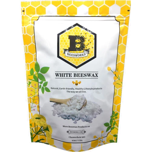 BEESWORKS White Beeswax Pellets (1 lb) | 100% Pure, Cosmetic Grade, Triple-Filtered Beeswax for DIY Skin Care, Lip Balm, Lotion, and Candle Making