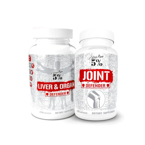 5% Nutrition 2-Stack | Liver & Organ Defender with NAC + Joint Defender | Liver, Kidney, & Heart Support + Collagen, Glucosamine, Chondroitin, MSM, Hyaluronic Acid, Turmeric Curcumin w/Bioperine