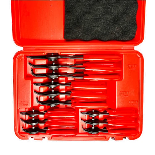 Wesleydrill 12-Piece Universal Snap Ring Pliers，Heavy Duty Fixed Tip Combination Internal and External Snap Ring Pliers, Suitable For Automobiles, Lawn Mowers, and Agricultural Equipment
