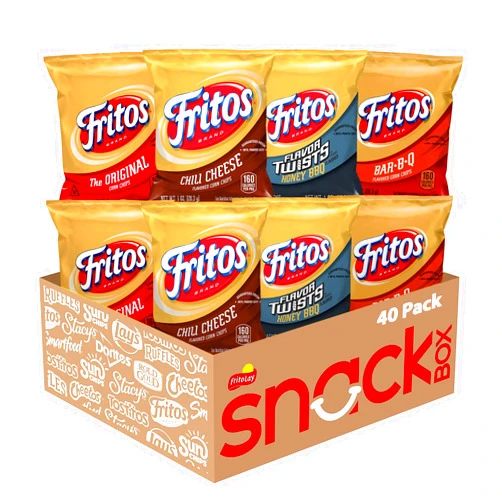 Fritos Corn Chips, Variety Pack, 1 Ounce (Pack of 40)