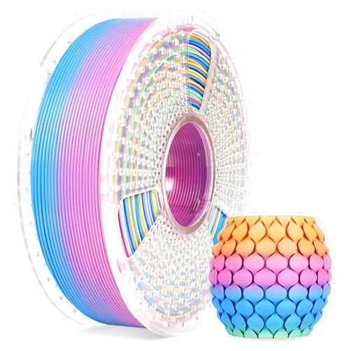 SUNLU 3D Printer Filament, Rainbow PLA Filament 1.75mm, Multicolor Gradient 3D Filament, Neatly Wound 3D Printing Filament, Dimensional Accuracy +/-0.02mm, 1KG Spool. (Rainbow PLA 04)