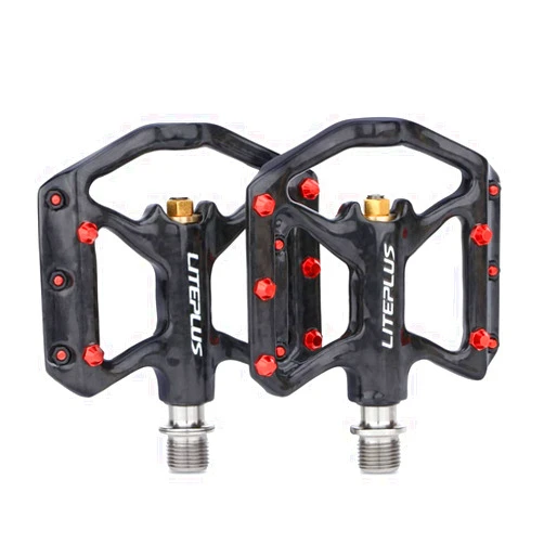 Sgxbos Bicycle Carbon Pedal Titanium Axis Road Bike Pedal MTB Ultra Light 3 Bearing Anti-Skid Pedal for Brompton Pedal
