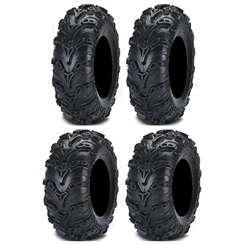 Powersports Bundle Full set of ITP Mud Lite II (6ply) 25x8-12 and 25x10-12 ATV Tires (4)