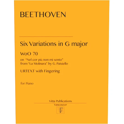 Ludwig van Beethoven Beethoven Six Variations in G major: on Nel cor più non mi sento