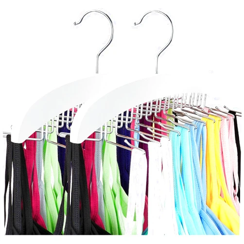 Resovo Tank Top Hanger with Premium Wood, 24 Large Capacity, Space Saving,360 Degree Rotating, Foldable Metal Hooks, Tank Tops