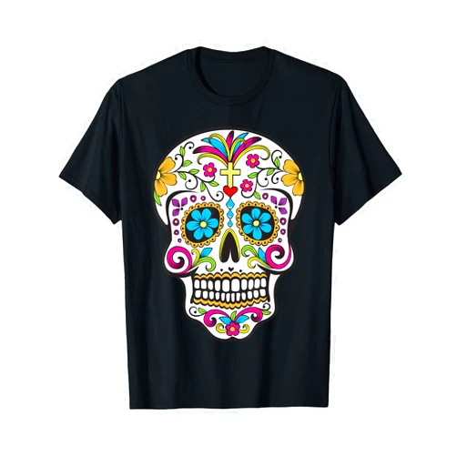 Flippin Sweet Gear Day of the Dead Sugar Skull T-Shirt