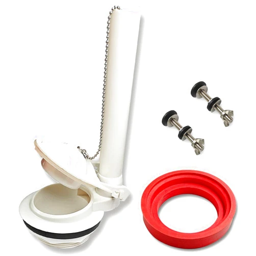 Yigiao Toilet Flush Valve for American Standard Champion 4/Titan/Duravit, Includes Flapper/Gasket/Bolt Kit