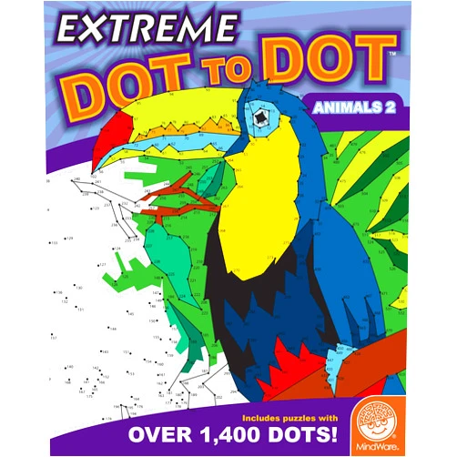 By Adam Turner (Illustrator) MindWare Extreme Dot to Dot Animals 2 Puzzle
