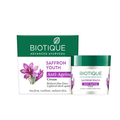 Biotique Saffron Dew 50g -- Ageless face & body cream