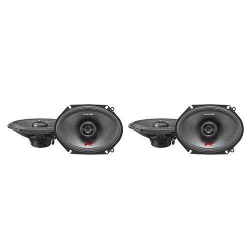 Alpine (4) R-S68 300 Watt 6x8 Car Audio Coaxial 2-Way Speakers
