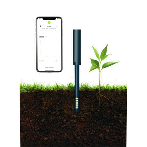 Ibebot SoilQuality - Plants Soil Moisture and Nutrient Levels EC Measurement Sync Data Mobile App Tracking Perfect for Indoor Outdoor Gardening Water Resistant Greenhouse Potted Plants Garden Grow Room