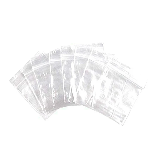 FlanicaUSA 300 CT Resealable Mini Zipper Polly Bags 2 Mil Clear (2