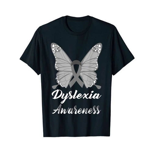 Dyslexia Awareness Products Support warrior Dyslexia Awareness October Silver Ribbon Dyslexic Teacher T-Shirt