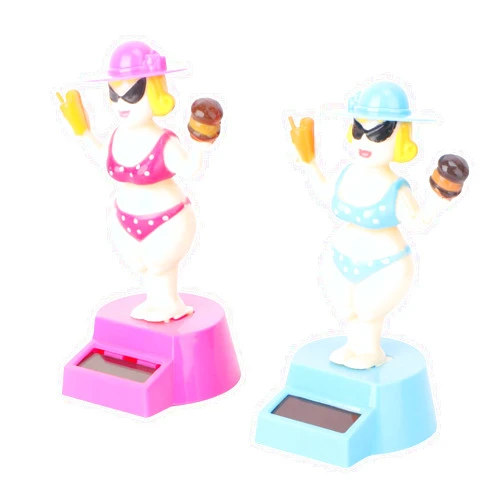 VOSAREA 2pcs Garden Table Centerpiece Hawaiian Toy Ornaments Dashboard Dancing Figure Cartoon Desktop Figurine Car Interior Ornaments Shaking Mini Toy Car Ornament Head Dog Dash Board Girl