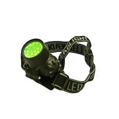 Grow1 Green LED Head Light with 19 Bulbs Hands-Free Plant-Safe Lighting with Adjustable Strap and Tilt