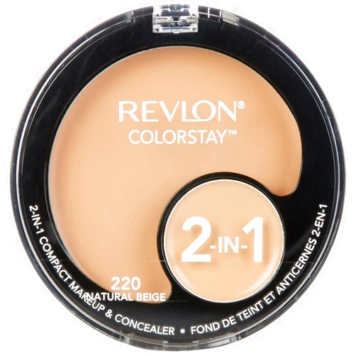 Revlon ColorStay 2-in-1 Compact Makeup & Concealer, Natural Beige
