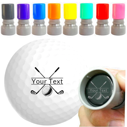 FCQIANKM Custom Golf Ball Stamp Personalized Golf Ball Golf Ball Marker Reusable Golf Ball Mark Your Own Golf Ball Stamp Golfer Gift Golfing Accessories with 1 Ink
