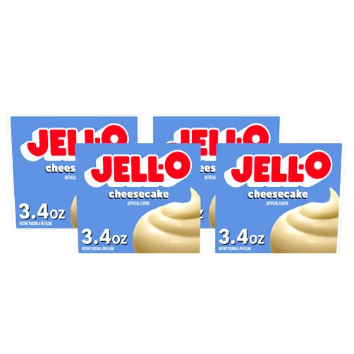 Jell-O Cheesecake Instant Pudding & Pie Filling Mix (3.4 oz Box) (Pack of 4)