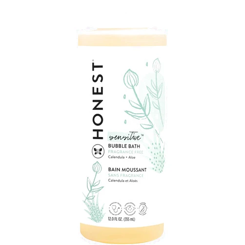 The Honest Company Foaming Bubble Bath | Gentle for Baby | Naturally Derived, Tear-free, Hypoallergenic | Fragrance Free Sensitive, 12 fl oz