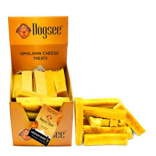 Dogsee Himalayan Turmeric Yak Chews Medium 25 Count | Long Lasting | Handcrafted in The Himalayas | SRP Box