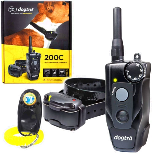Dogtra 200C Remote Training E-Collar - 1/2 Mile Range - Static, Vibration, Low-Medium Output, Adjustable Levels, Waterproof, Electric Dog Collar for Basic Obedience Training of Small, Medium Dogs