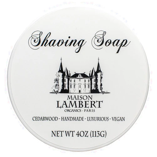 Maison Lambert Shaving Soap - Shaving Soap - Shave Soap - Organic Shaving Soap - with Argan Oil and Jojoba Oil to Protect Your Skin! 4 Oz (Cedarwood)
