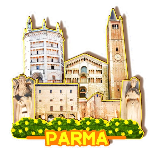 Orlybar Parma Italy Wooden Magnet 3D Fridge Magnets Travel Collectible Souvenirs Decorations Handmade Crafts-2