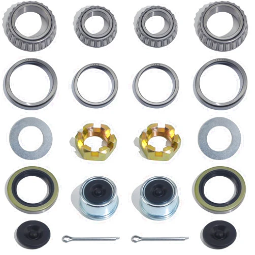 IBroPrat 2 Sets 3500 LB Boat Trailer Axle Bearing Kits, L68149 L44649 Bearing Kits, 171255TB/10-19 Grease Seals, Spindle Nuts, 1.98